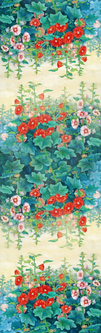 481555-国画芙蓉花丝巾