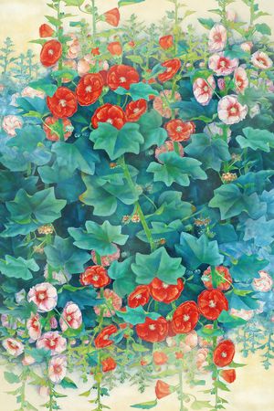 国画风景花卉印花华亿平台图片