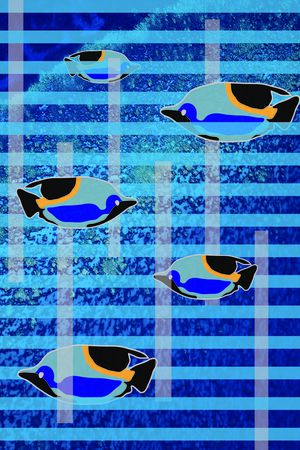 海洋元素印花华亿平台图片