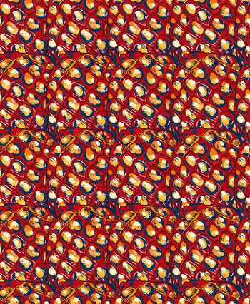 481743-抽象菠萝元素时尚满副花布