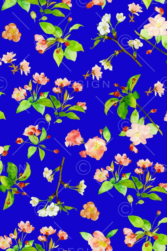 水彩清新 清爽印花华亿平台图片