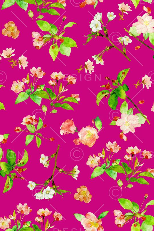 水彩清新 清爽印花华亿平台图片