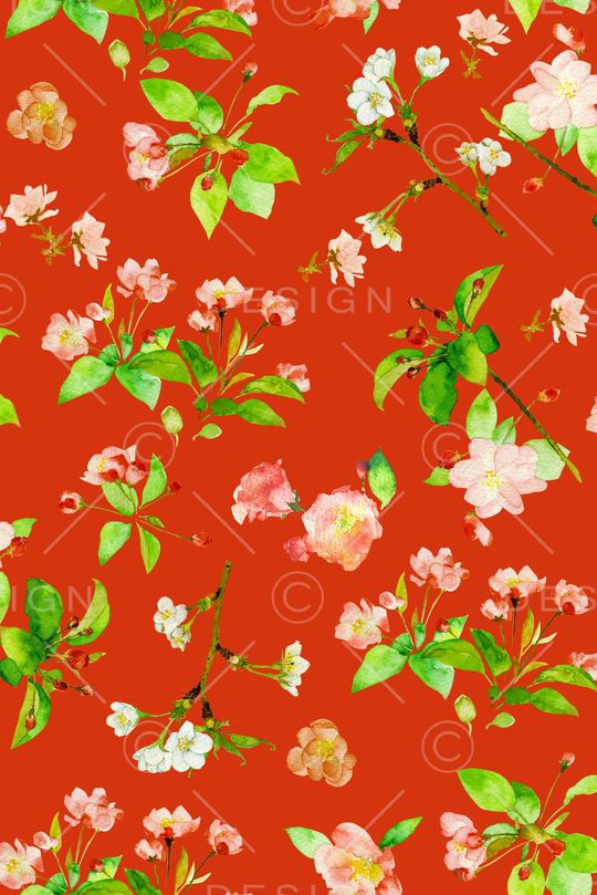 水彩清新 清爽印花华亿平台图片