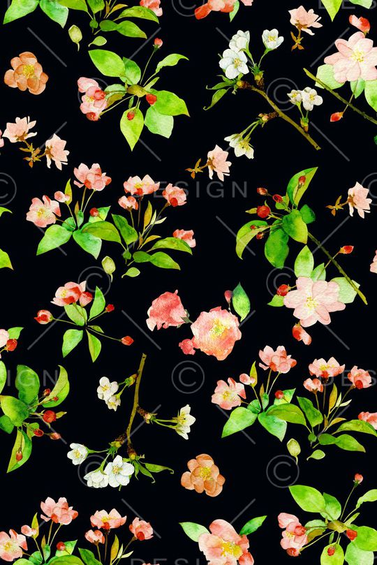 花卉 桃花印花华亿平台图片