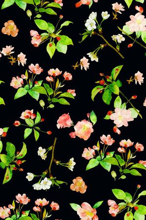 花卉 桃花印花华亿平台图片