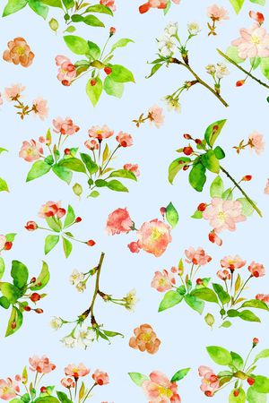 水彩清新 清爽印花华亿平台图片