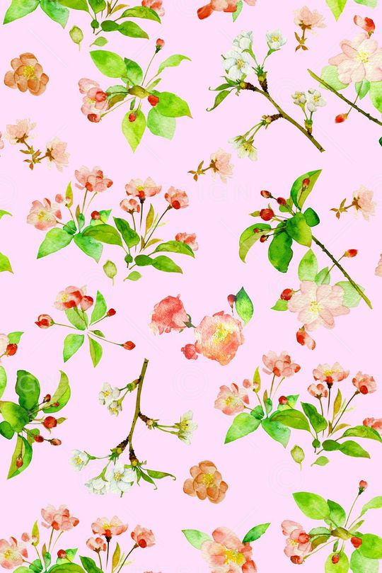 水彩清新 清爽印花华亿平台图片