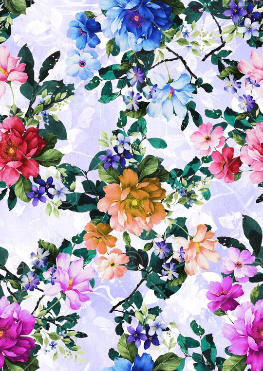 五彩花印花华亿平台图片