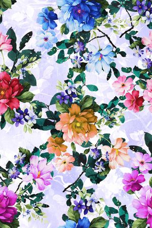 五彩花印花华亿平台图片