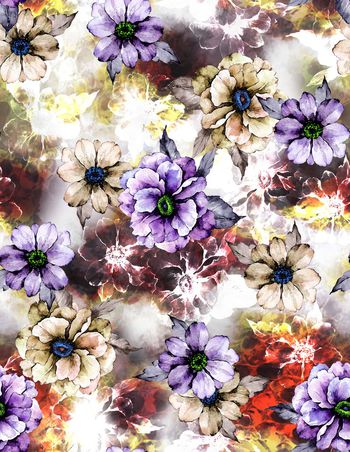 481879-岩浆 热烈 火热 水墨 抽象 火焰