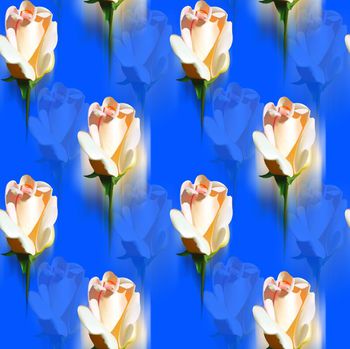 481889-欧美流行时尚手绘简约玫瑰印花