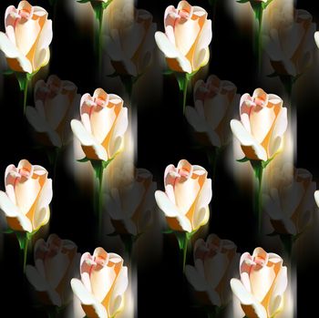 481891-欧美流行时尚手绘简约玫瑰印花