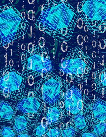 482064-男裝立体空间定位印花 