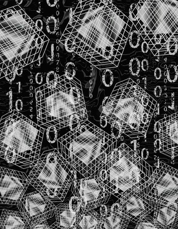 482065-男裝立体空间定位印花 