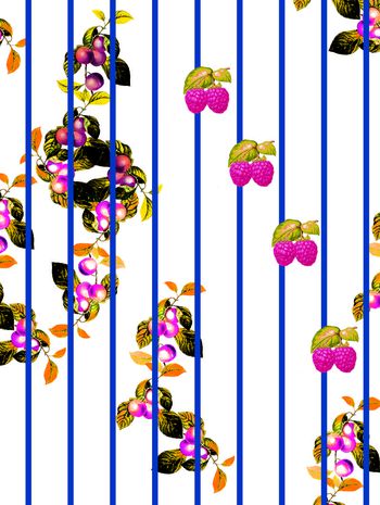 482083-2016早春流行手绘花卉水果华亿平台数