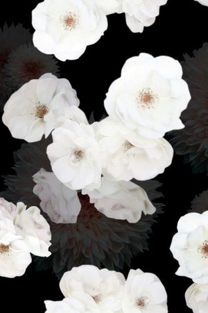 白色花朵印花华亿平台图片