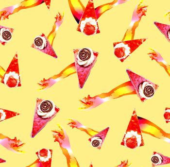 482192-时尚潮流手抢蛋糕花卉