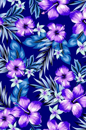 夏威夷热带花印花华亿平台图片