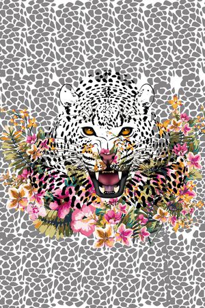 豹纹印花华亿平台图片