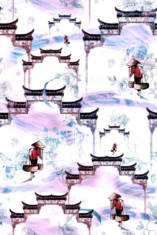 水彩印花华亿平台图片