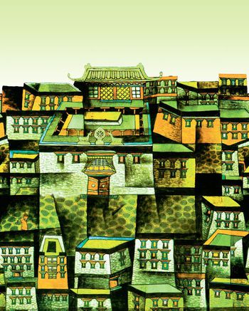 482359-时尚手绘房屋