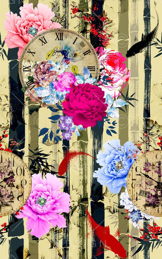 大牌秋冬装 沙发布印花华亿平台图片