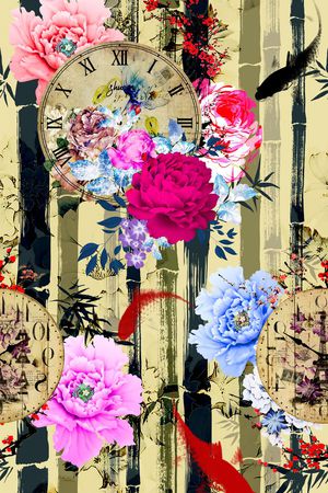 大牌秋冬装 沙发布印花华亿平台图片