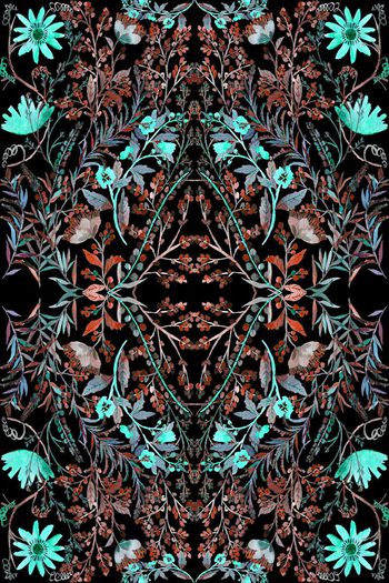 482450-民族 波西米亚 手绘花