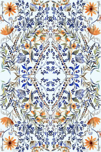 482451-民族 波西米亚 手绘花