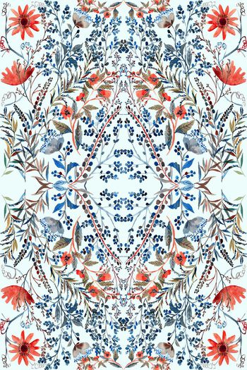 482452-民族 波西米亚 手绘花