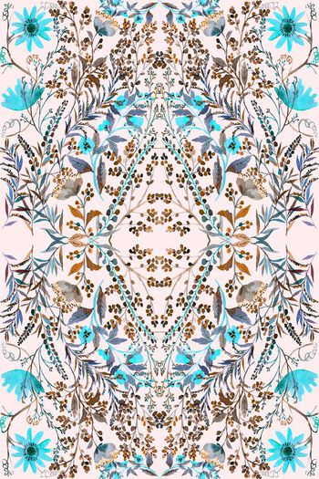 482453-民族 波西米亚 手绘花