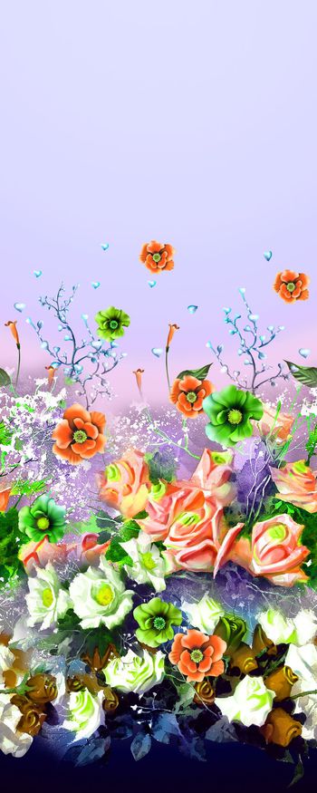 482485-手绘写实花 水彩花 定位花