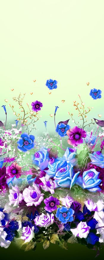 482487-手绘写实花 水彩花 定位花