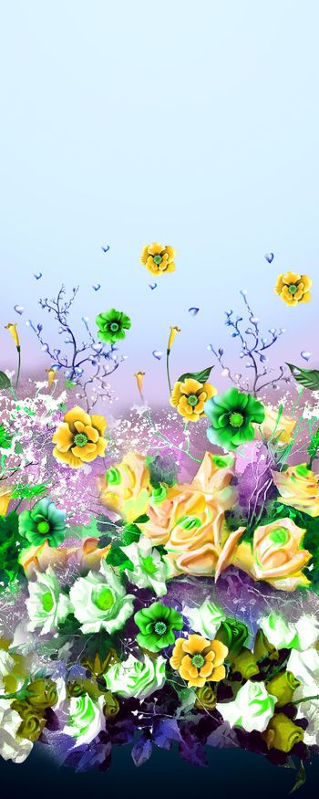 482489-手绘写实花 水彩花 定位花