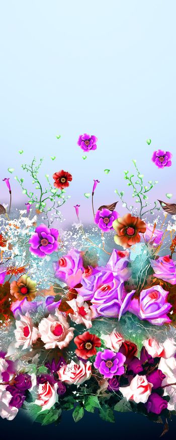 482490-手绘写实花 水彩花 定位花