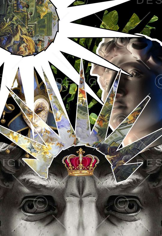 潮流时尚印花华亿平台图片