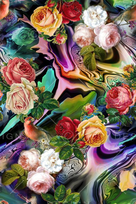 绚丽 时尚印花华亿平台图片