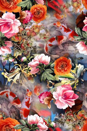 华丽 优雅印花华亿平台图片