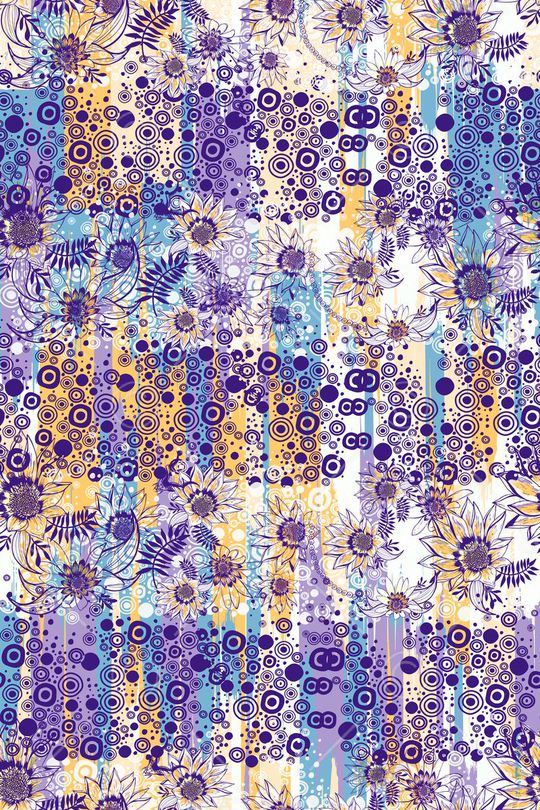 花卉  几何印花华亿平台图片