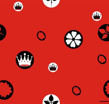 482578-花卉叶子皇冠大波点