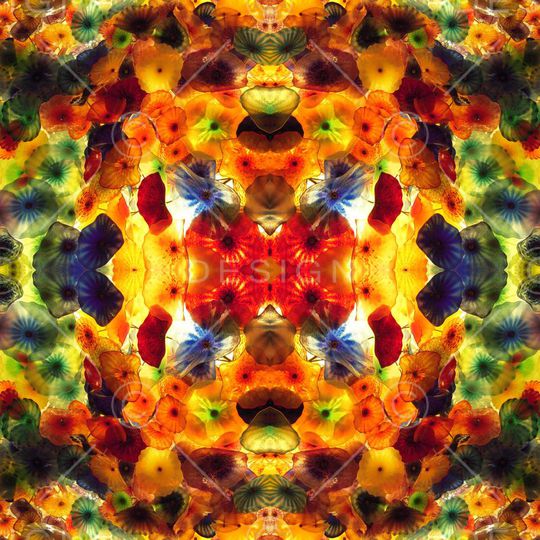 五颜六色的花朵印花华亿平台图片