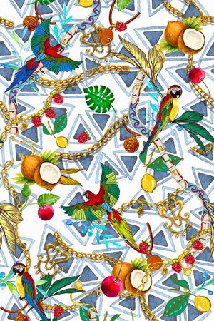 锁链印花华亿平台图片