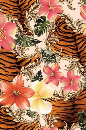 花卉印花华亿平台图片