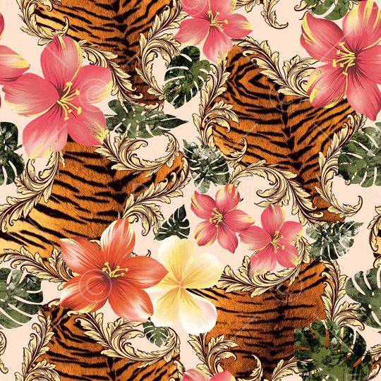 花卉印花华亿平台图片