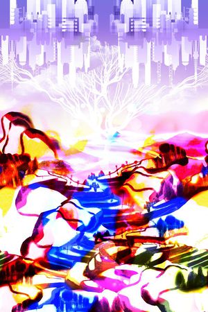 抽象印花华亿平台图片