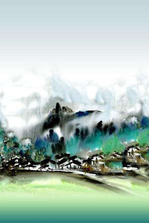 绿色调印花华亿平台图片