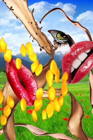 抽象印花华亿平台图片