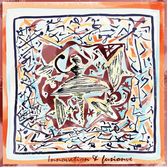 抽象符号印花华亿平台图片