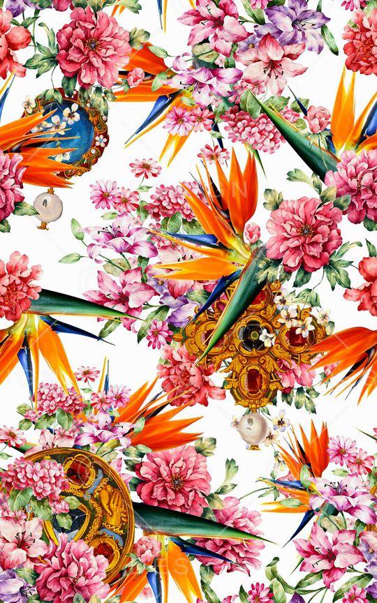 水彩画印花华亿平台图片