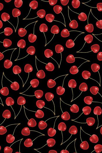 483058-田园风小樱桃水果趣味图案箱包华亿平台